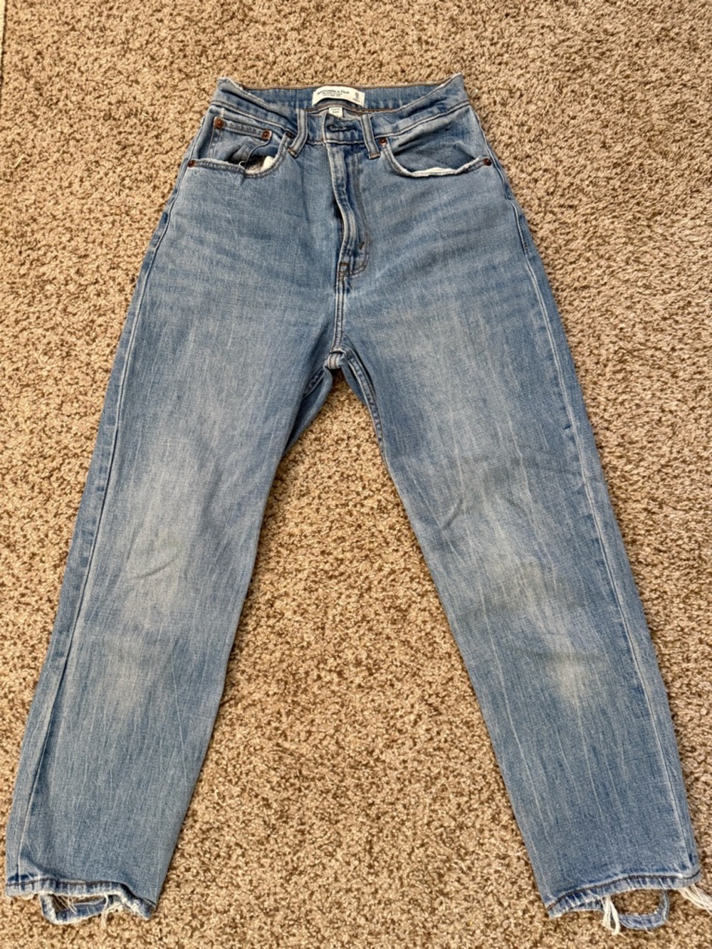 Abercrombie & Fitch Ankle Straight-Leg High Rise Women's Jeans